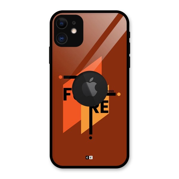 illustrative Future Glass Back Case for iPhone 11 Logo Cut