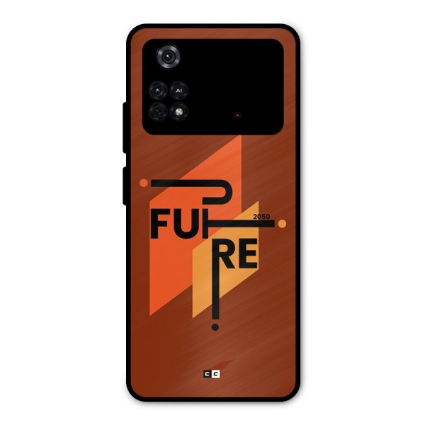 illustrative Future Metal Back Case for Poco M4 Pro 4G