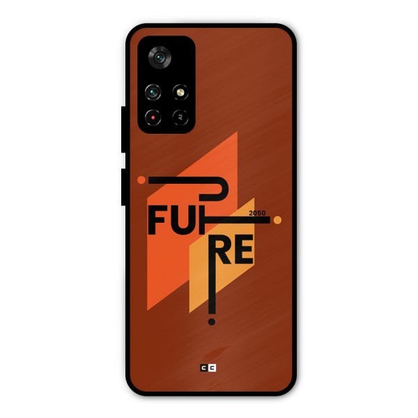 illustrative Future Metal Back Case for Poco M4 Pro 5G