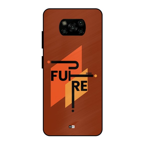 illustrative Future Metal Back Case for Poco X3