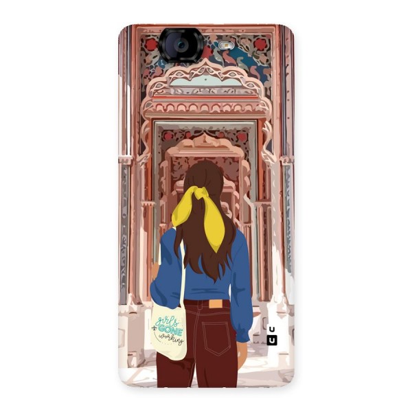 wonderful Girl Back Case for Canvas Knight A350