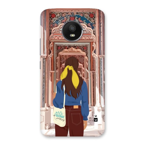 wonderful Girl Back Case for Moto E4 Plus