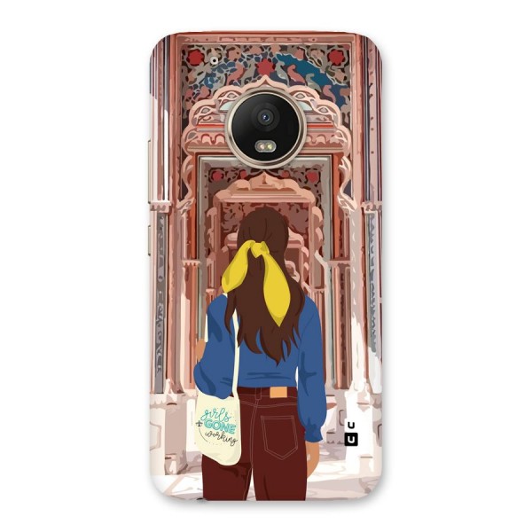 wonderful Girl Back Case for Moto G5 Plus