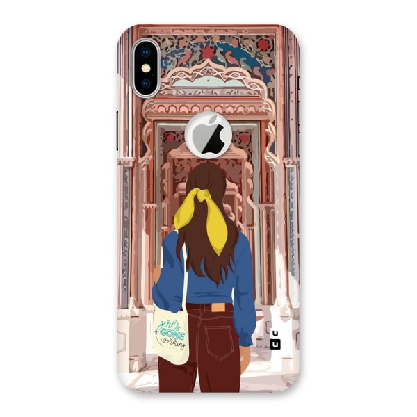 wonderful Girl Back Case for iPhone XS Logo Cut