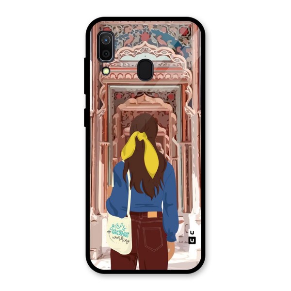 wonderful Girl Glass Back Case for Galaxy A30