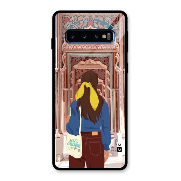 wonderful Girl Glass Back Case for Galaxy S10