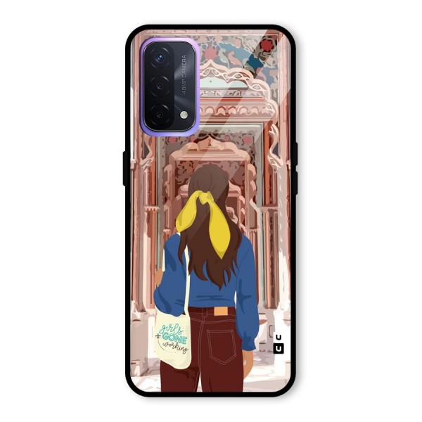 wonderful Girl Glass Back Case for Oppo A74 5G