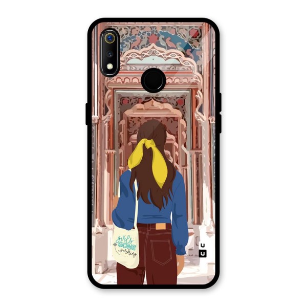 wonderful Girl Glass Back Case for Realme 3