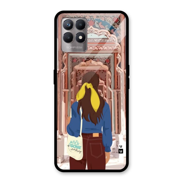 wonderful Girl Glass Back Case for Realme 8i