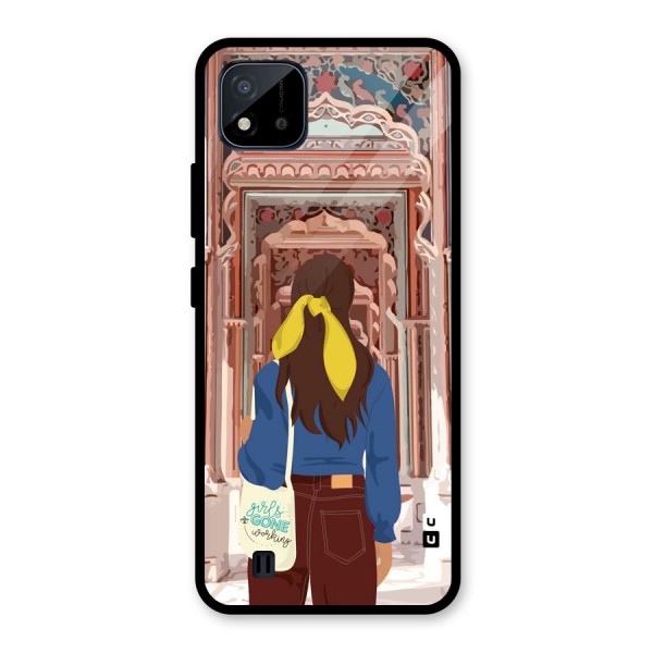 wonderful Girl Glass Back Case for Realme C11 2021