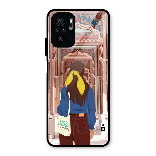 wonderful Girl Glass Back Case for Redmi Note 10