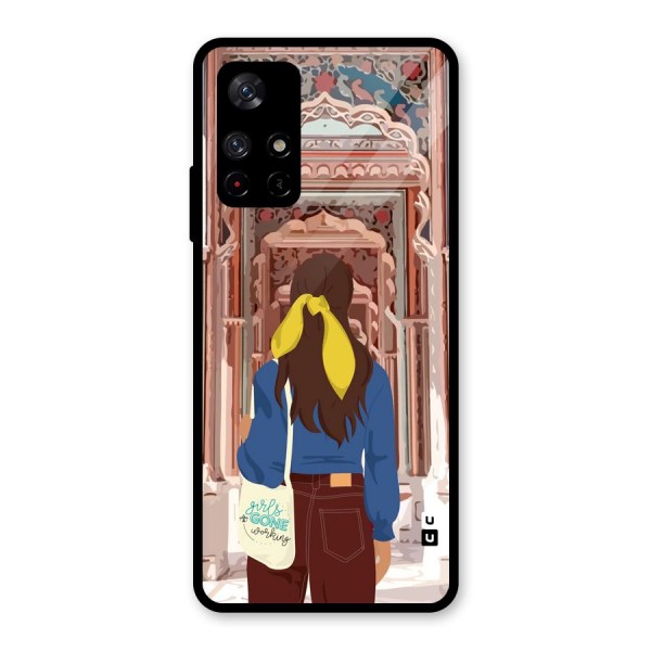 wonderful Girl Glass Back Case for Redmi Note 11T 5G