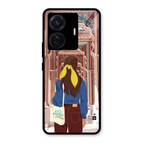 wonderful Girl Glass Back Case for Vivo T1 Pro