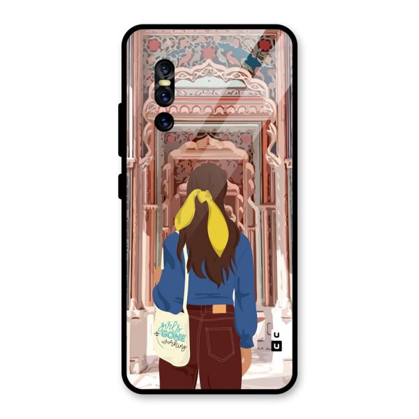 wonderful Girl Glass Back Case for Vivo V15 Pro