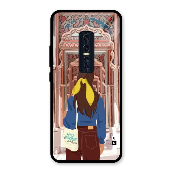 wonderful Girl Glass Back Case for Vivo V17 Pro