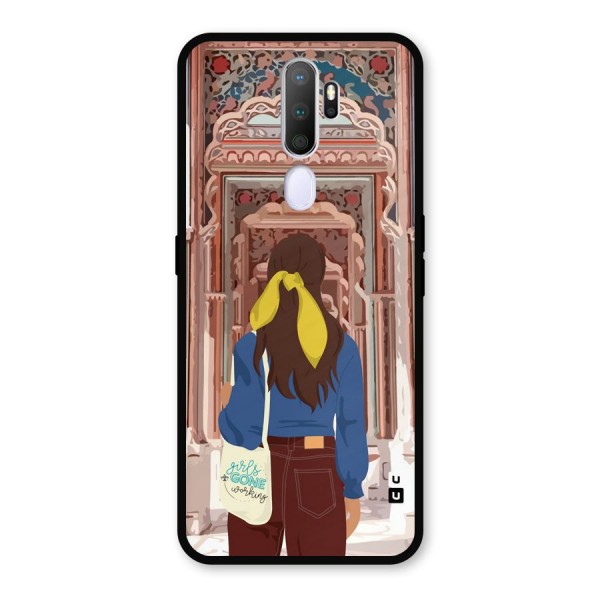 wonderful Girl Metal Back Case for Oppo A5 (2020)