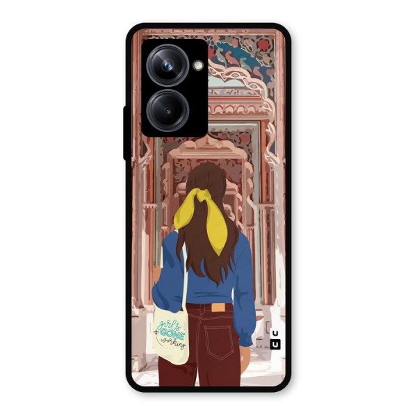 wonderful Girl Metal Back Case for Realme 10 Pro