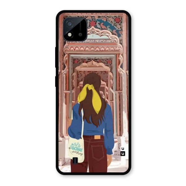 wonderful Girl Metal Back Case for Realme C11 2021