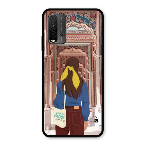 wonderful Girl Metal Back Case for Redmi 9 Power