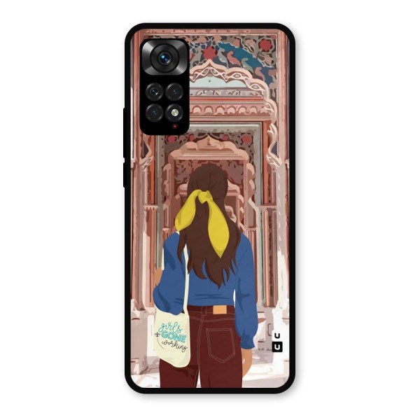 wonderful Girl Metal Back Case for Redmi Note 11