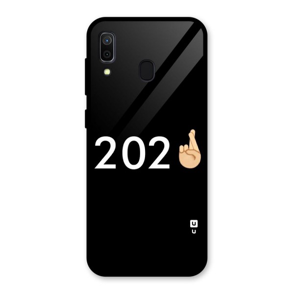 2021 Fingers Crossed Glass Back Case for Galaxy A30