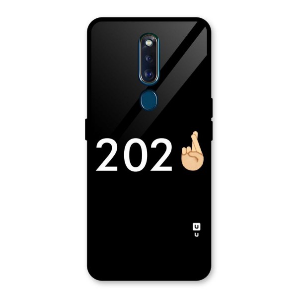 2021 Fingers Crossed Glass Back Case for Oppo F11 Pro