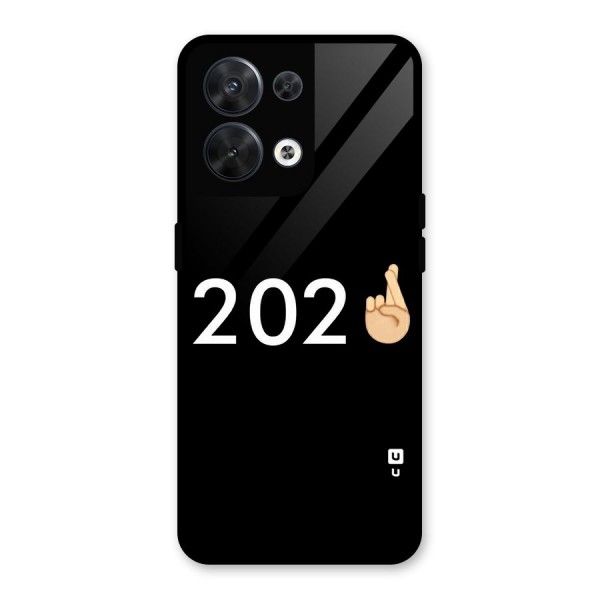 2021 Fingers Crossed Glass Back Case for Oppo Reno8 5G