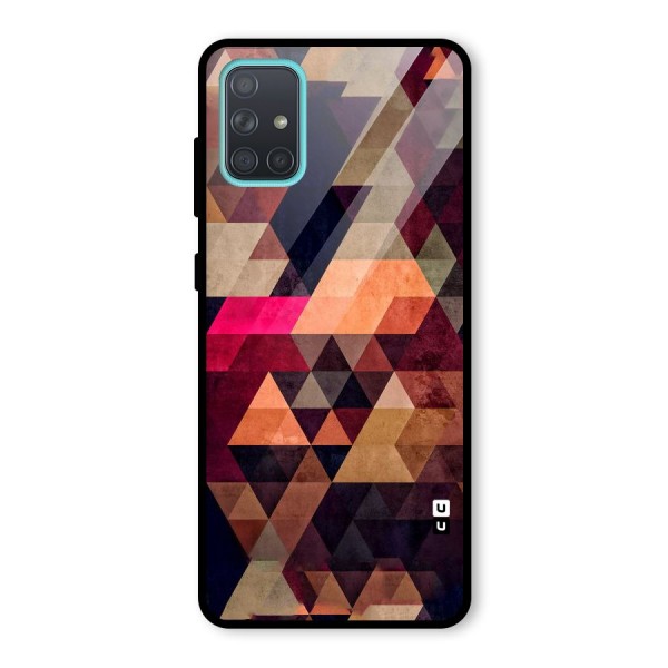 Abstract Beauty Triangles Glass Back Case for Galaxy A71