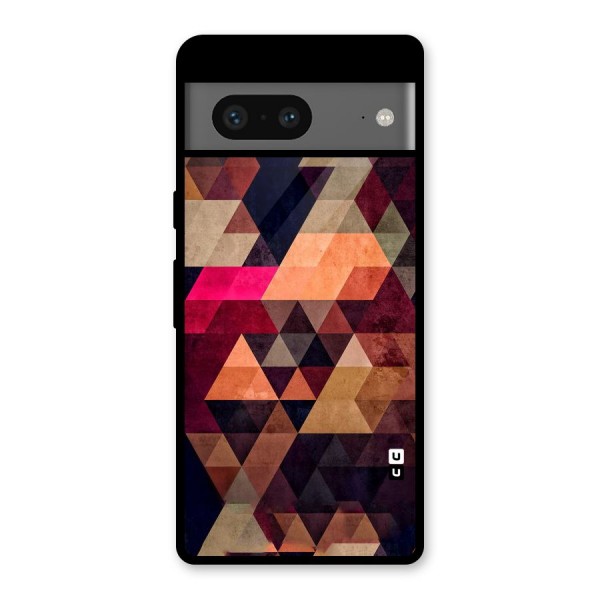 Abstract Beauty Triangles Glass Back Case for Google Pixel 7