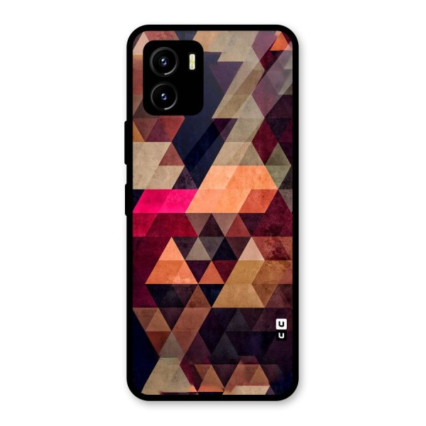 Abstract Beauty Triangles Glass Back Case for Vivo Y15s