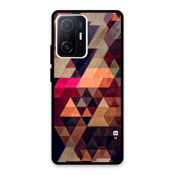 Abstract Beauty Triangles Glass Back Case for Xiaomi 11T Pro