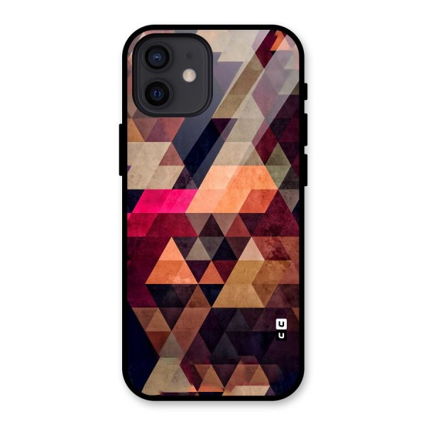 Abstract Beauty Triangles Glass Back Case for iPhone 12