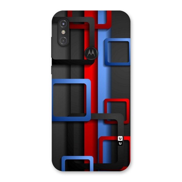 Abstract Box Back Case for Motorola One Power