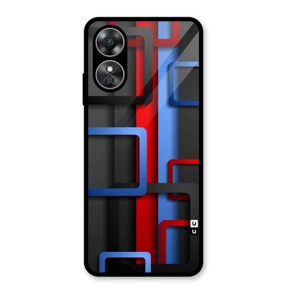 Abstract Box Glass Back Case for Oppo A17