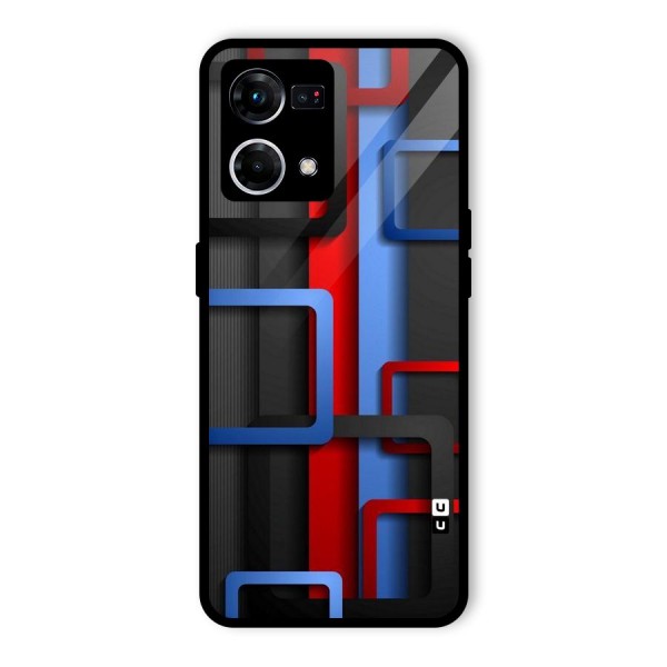 Abstract Box Glass Back Case for Oppo F21s Pro 4G