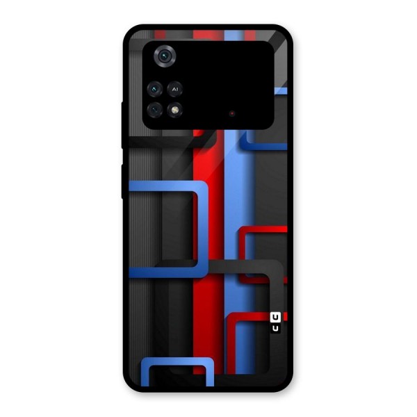 Abstract Box Glass Back Case for Poco M4 Pro 4G