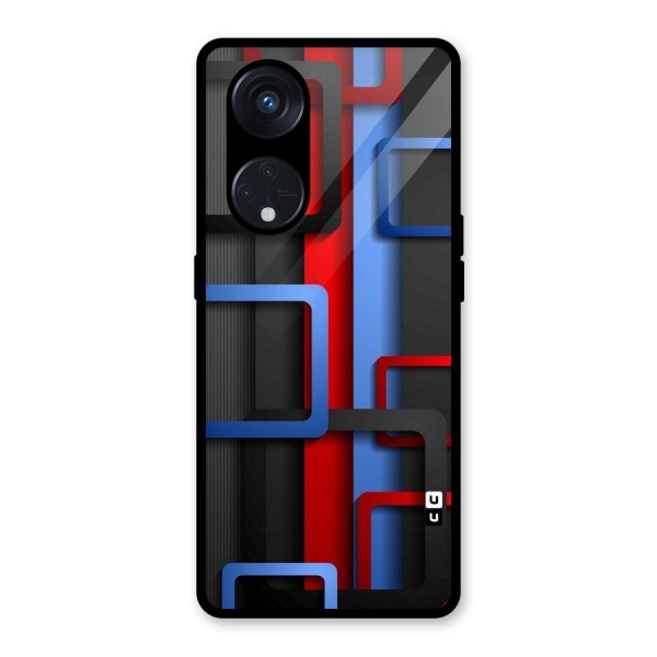 Abstract Box Glass Back Case for Reno8 T 5G