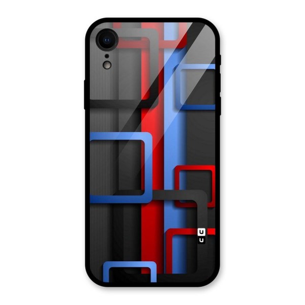 Abstract Box Glass Back Case for XR