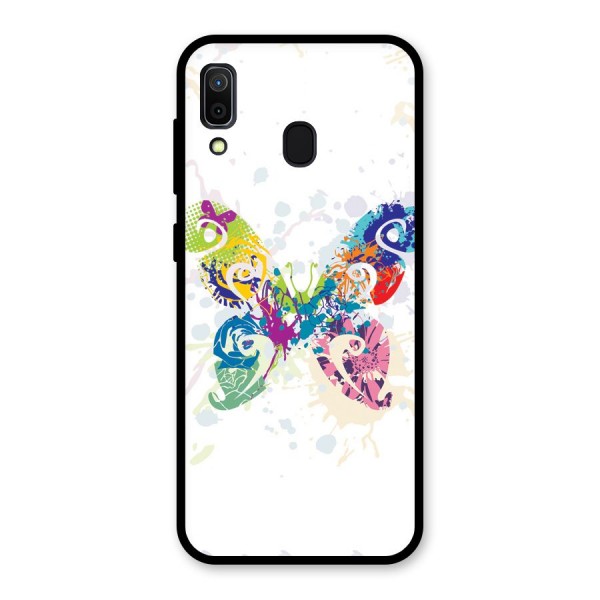 Abstract Butterfly Glass Back Case for Galaxy A30