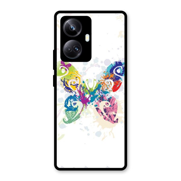 Abstract Butterfly Glass Back Case for Realme 10 Pro Plus