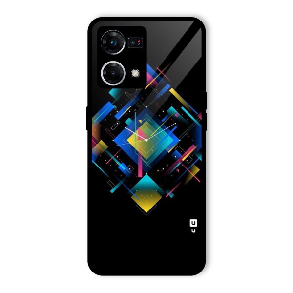 Abstract Clock Glass Back Case for Oppo F21s Pro 4G