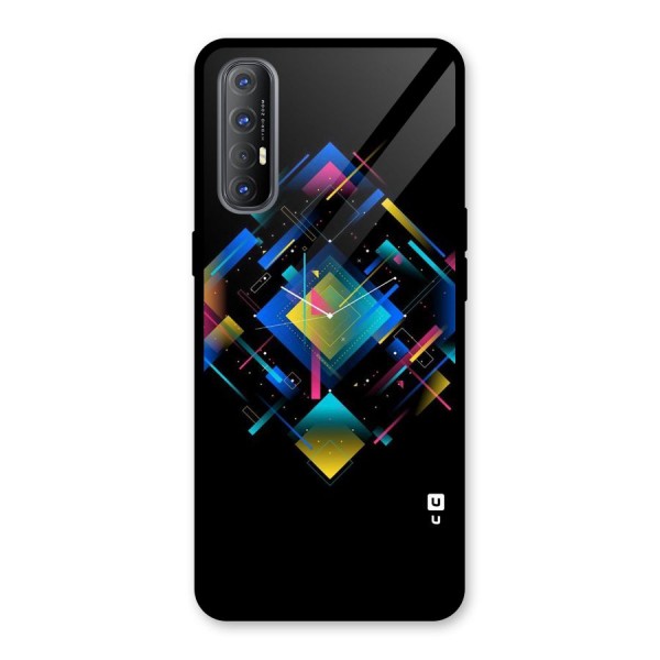 Abstract Clock Glass Back Case for Oppo Reno3 Pro