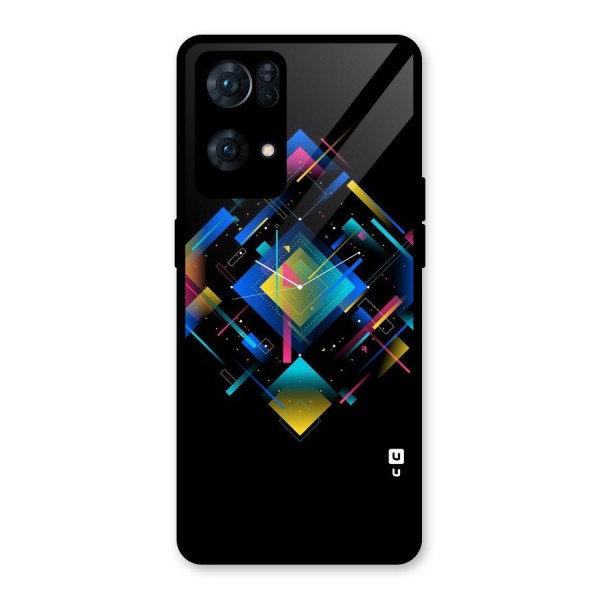 Abstract Clock Glass Back Case for Oppo Reno7 Pro 5G