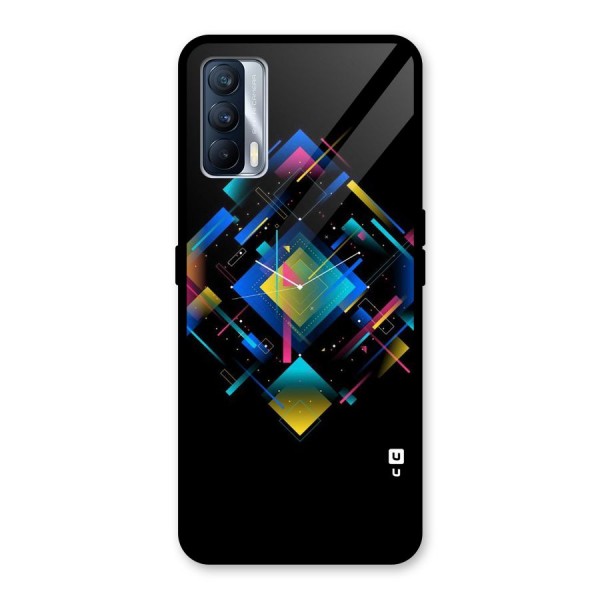 Abstract Clock Glass Back Case for Realme X7