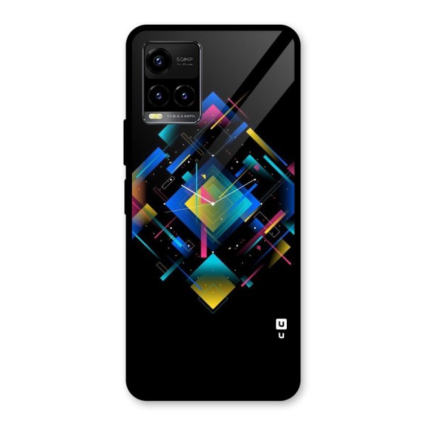 Abstract Clock Glass Back Case for Vivo Y21 2021