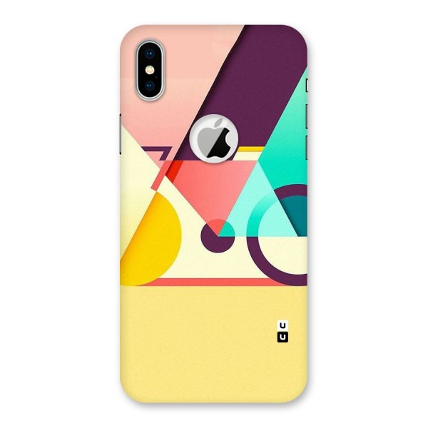 Abstract Cycle Back Case for iPhone XS Logo Cut