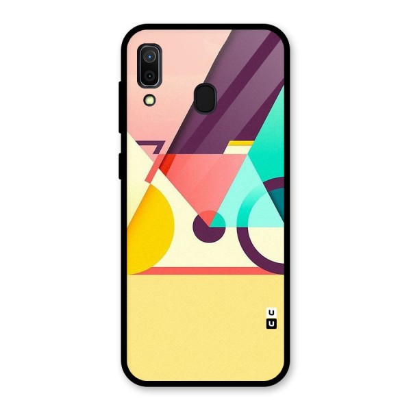 Abstract Cycle Glass Back Case for Galaxy A30