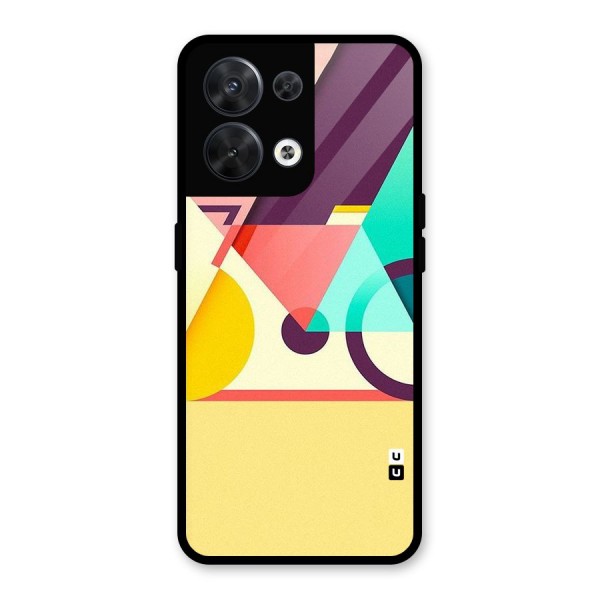 Abstract Cycle Glass Back Case for Oppo Reno8 5G