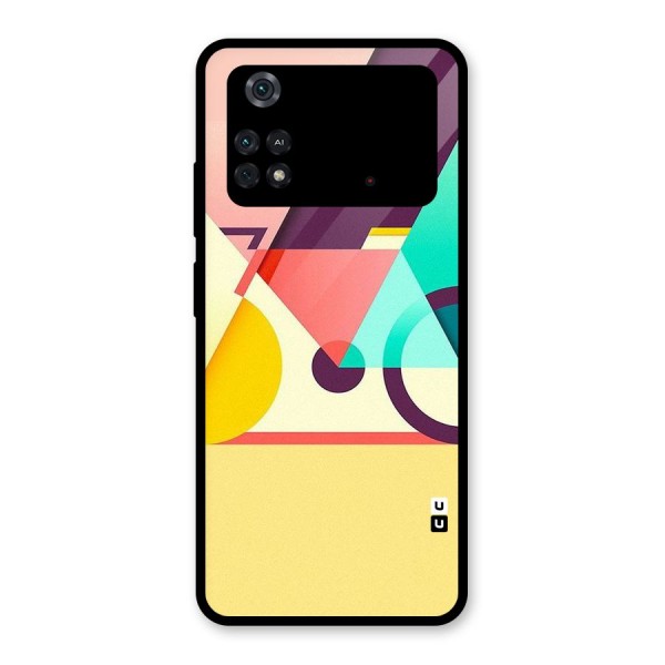 Abstract Cycle Glass Back Case for Poco M4 Pro 4G