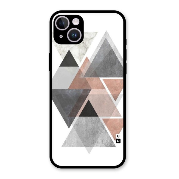 Abstract Diamond Pink Design Glass Back Case for iPhone 14 Plus